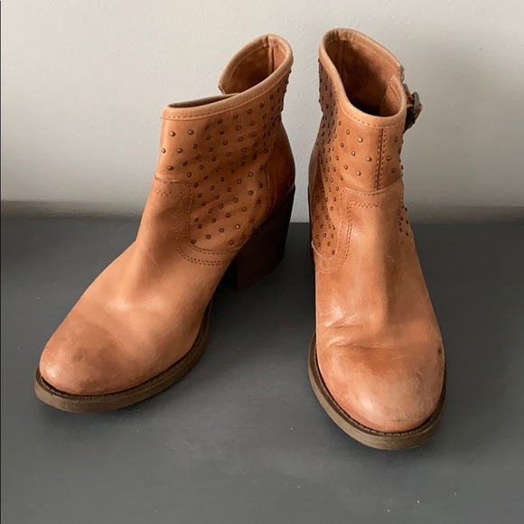 Lucky Brand Shoes - Lucky Brand Brown Studded Ankle Boots